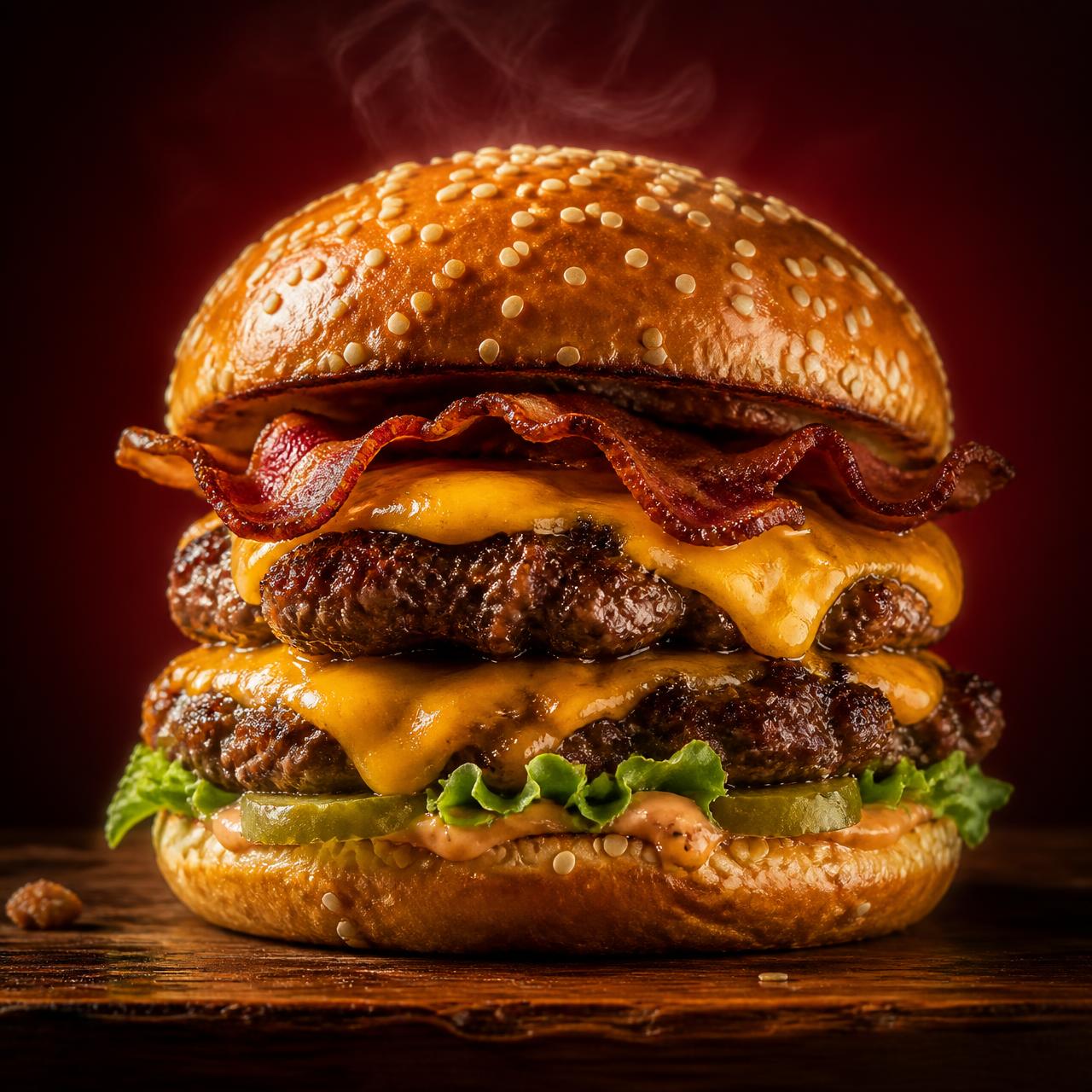 Smash burger Disiggio con cheddar e bacon